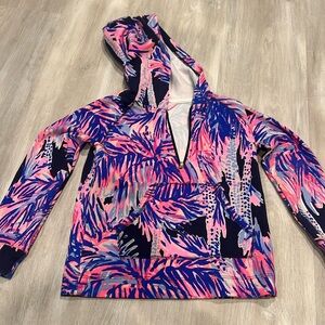 Lily Pulitzer size small 4-5 half zip hooded top